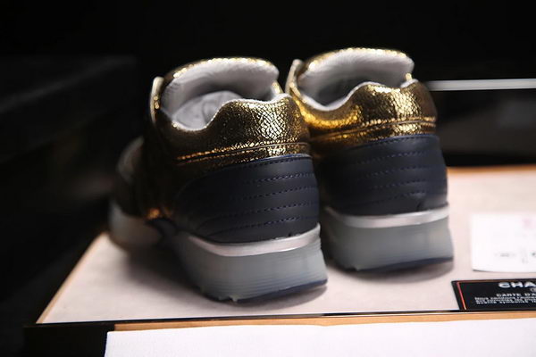 Chanel Casual Shoes Leather CH1796 Gold