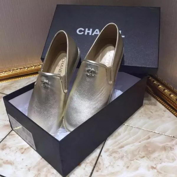 Chanel Casual Shoes Leather CH1811 Gold