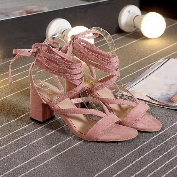 Chanel Leather 60mm Sandal CH1809 Pink