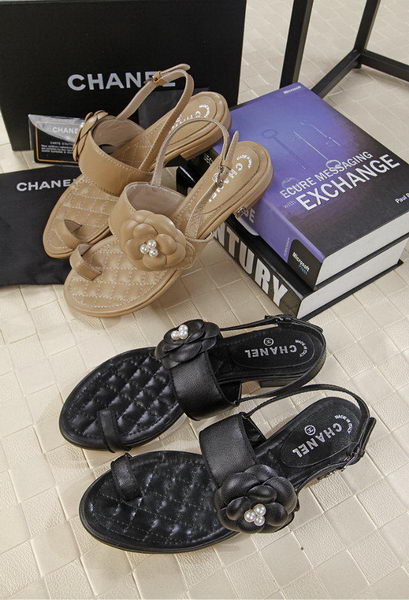 Chanel Leather Sandal CH1819 Apricot