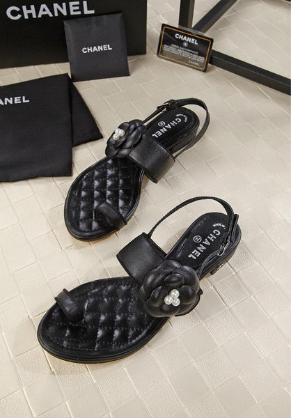 Chanel Leather Sandal CH1819 Black