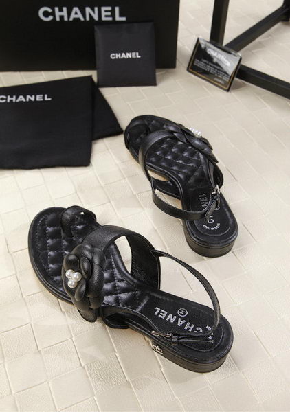 Chanel Leather Sandal CH1819 Black