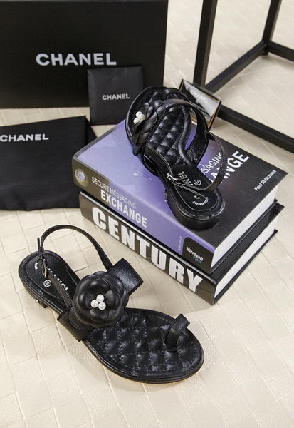 Chanel Leather Sandal CH1819 Black