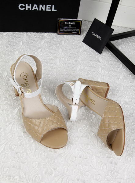 Chanel Leather Sandal CH1821 Apricot