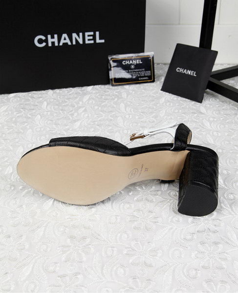 Chanel Leather Sandal CH1821 Black