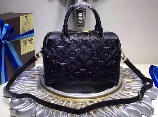 Louis Vuitton Monogram Empreinte SPEEDY BANDOULIÈRE 25 Bag M42403 Black