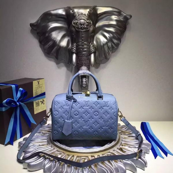 Louis Vuitton Monogram Empreinte SPEEDY BANDOULIÈRE 25 Bag M42403 Blue