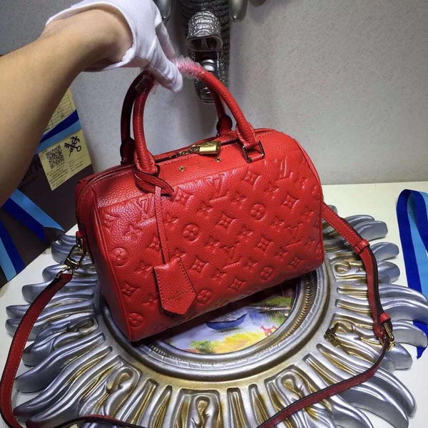 Louis Vuitton Monogram Empreinte SPEEDY BANDOULIÈRE 25 Bag M42403 Red