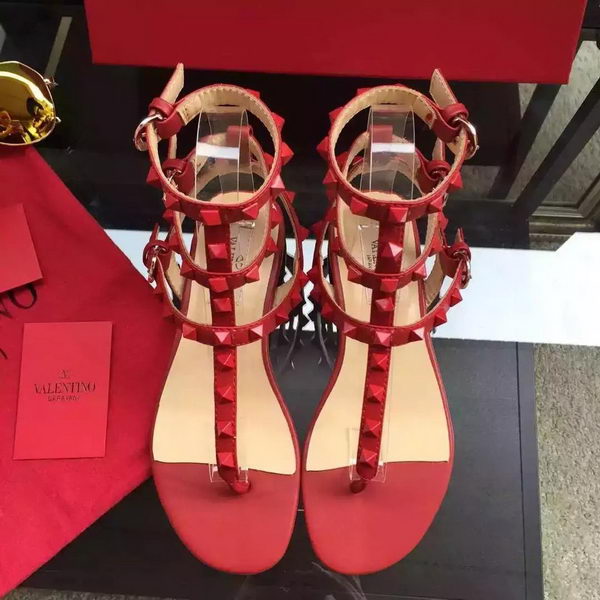 Valentino Leather Sandal VT843 Red