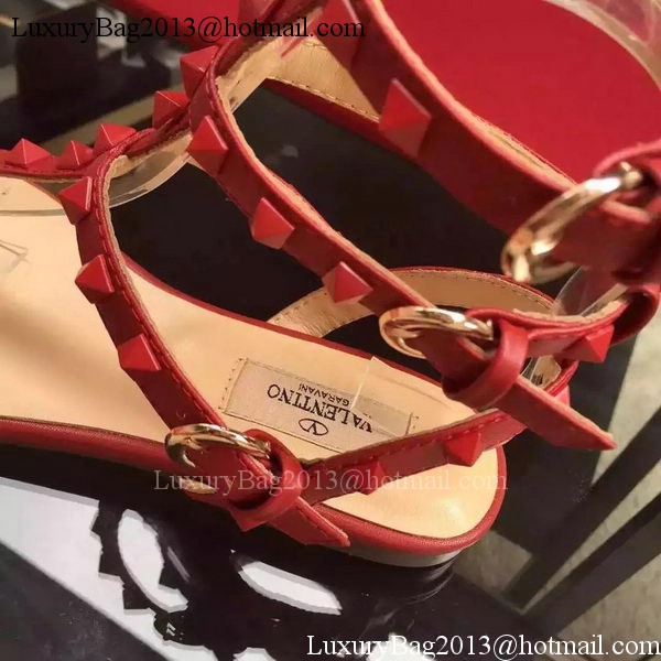 Valentino Leather Sandal VT843 Red