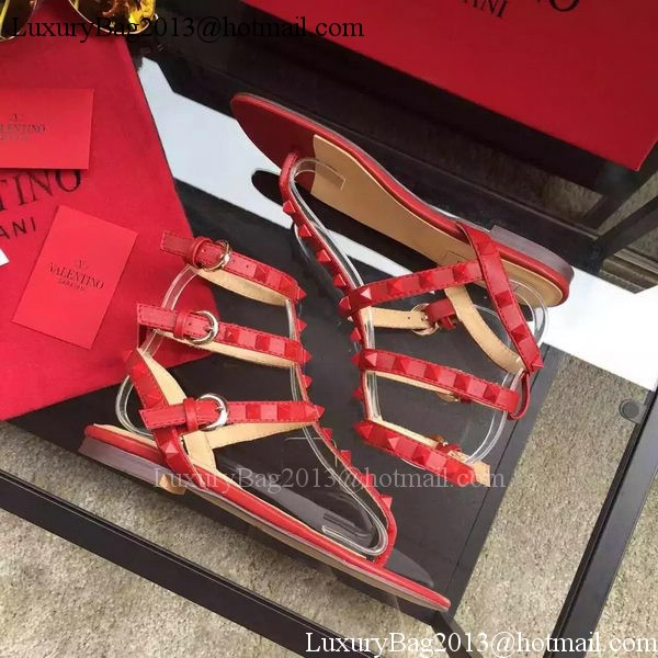 Valentino Leather Sandal VT843 Red