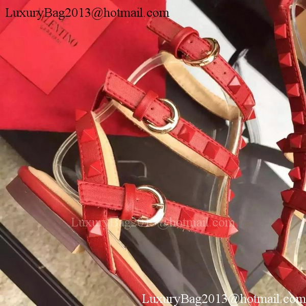 Valentino Leather Sandal VT843 Red