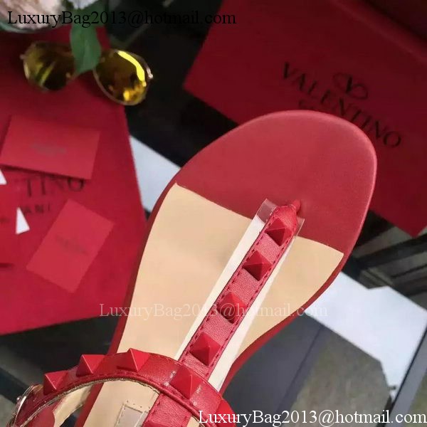 Valentino Leather Sandal VT843 Red