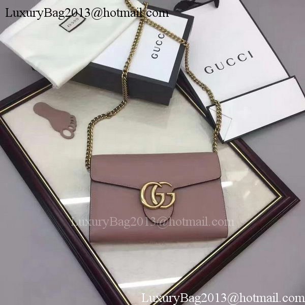 Gucci GG Marmont Leather mini Chain Bag 401232 Grey