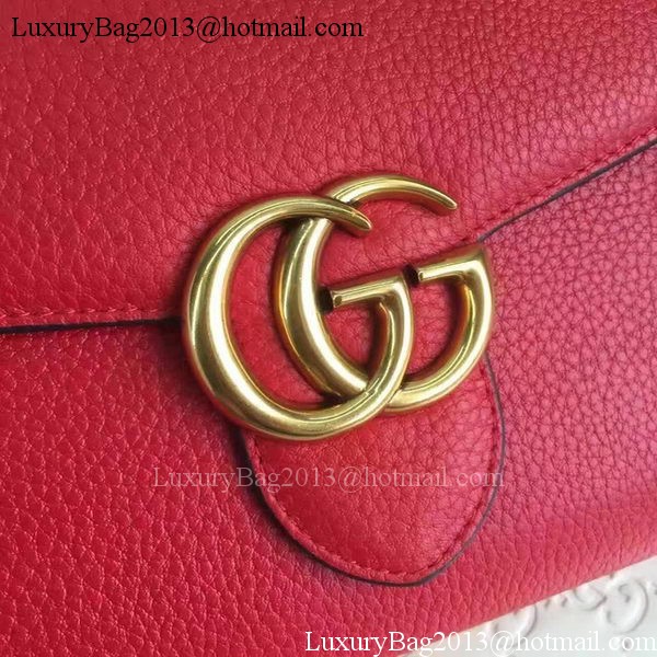 Gucci GG Marmont Leather mini Chain Bag 401232 Red