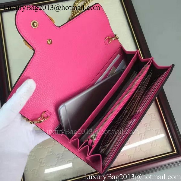 Gucci GG Marmont Leather mini Chain Bag 401232 Rose