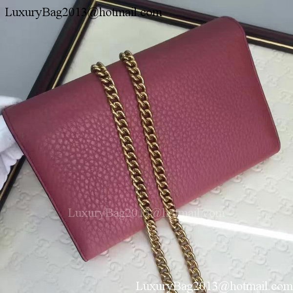 Gucci GG Marmont Leather mini Chain Bag 401232 Wine