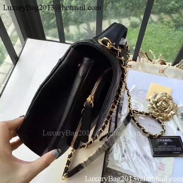 Chanel Classic Flap Bag Original Cannage Pattern A24604 Black