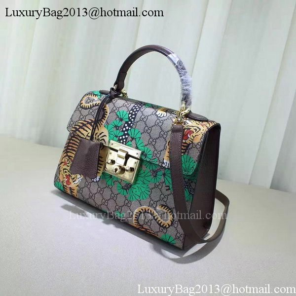 Gucci Padlock Gucci Bengal Top Handle Bag 453188 Green