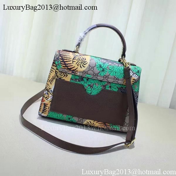 Gucci Padlock Gucci Bengal Top Handle Bag 453188 Green