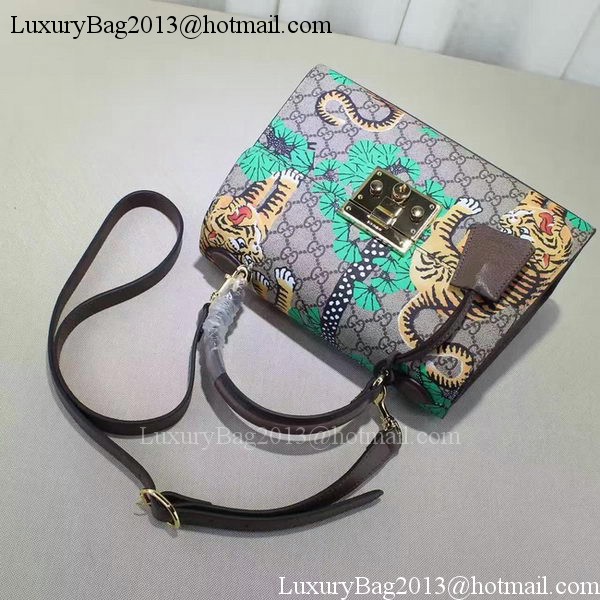 Gucci Padlock Gucci Bengal Top Handle Bag 453188 Green