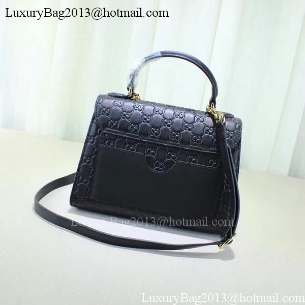 Gucci Padlock Gucci Signature Top Handle Bag 453188 Black