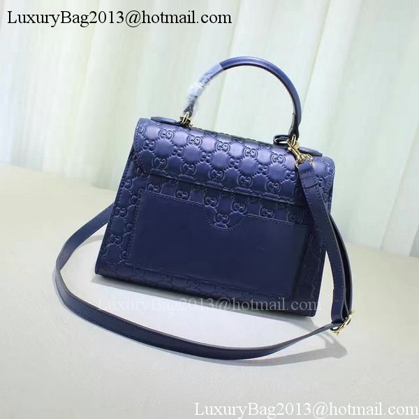 Gucci Padlock Gucci Signature Top Handle Bag 453188 Blue