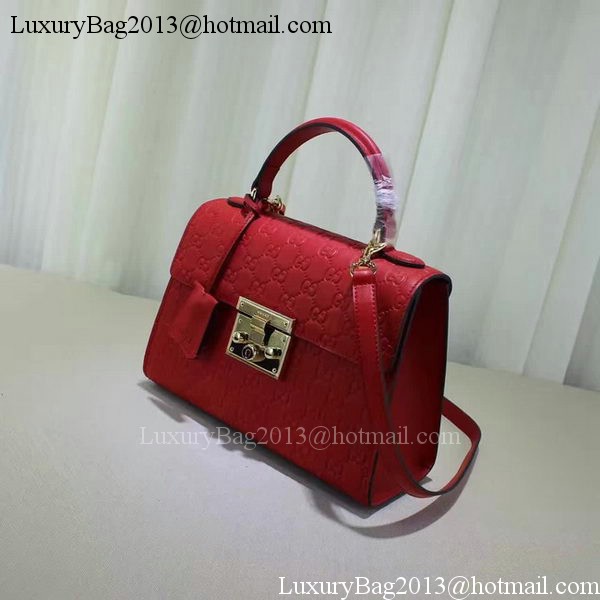 Gucci Padlock Gucci Signature Top Handle Bag 453188 Red