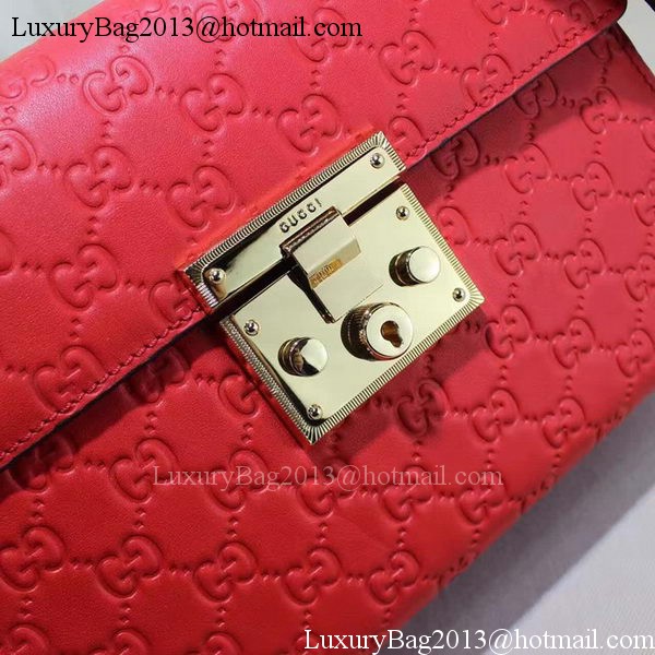 Gucci Padlock Gucci Signature Top Handle Bag 453188 Red