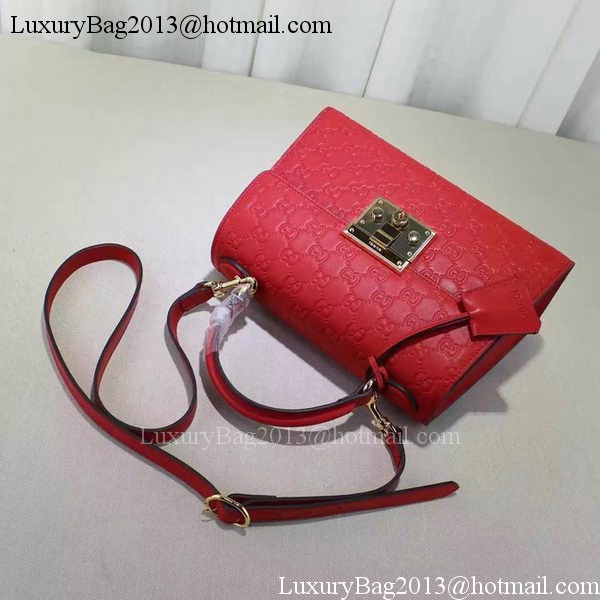 Gucci Padlock Gucci Signature Top Handle Bag 453188 Red