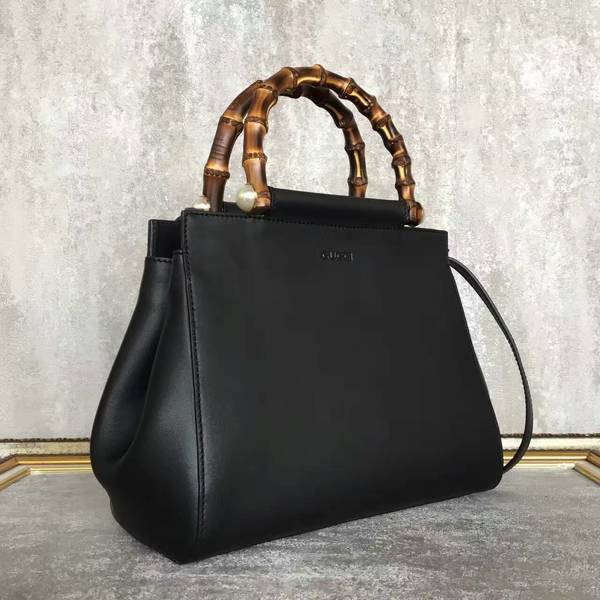 Gucci Nymphea Mini Top Handle Bag Cowhide Leather 453767 Black