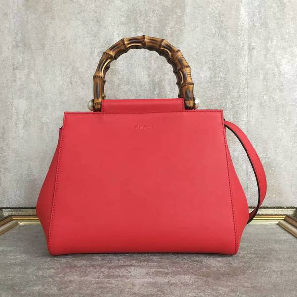 Gucci Nymphea Mini Top Handle Bag Cowhide Leather 453767 Red