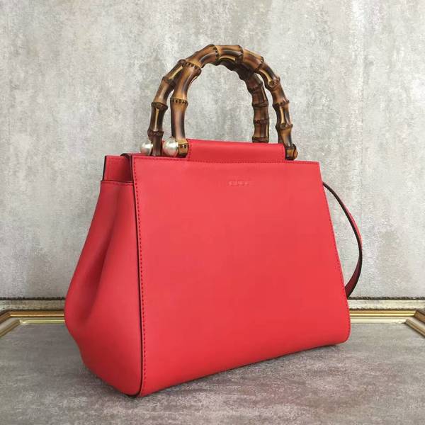 Gucci Nymphea Mini Top Handle Bag Cowhide Leather 453767 Red