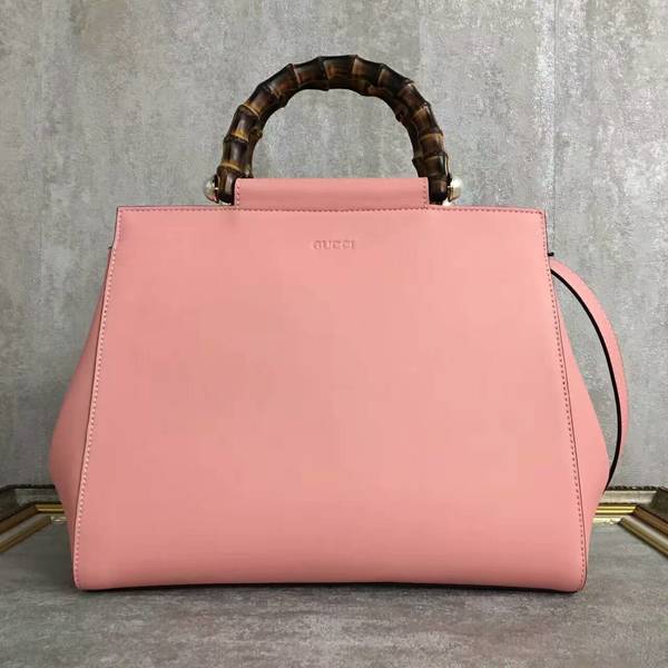 Gucci Nymphea Top Handle Bag Cowhide Leather 453766 Pink