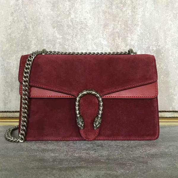 Gucci Dionysus Suede Leather Mini Shoulder Bag 400249 Dark Red