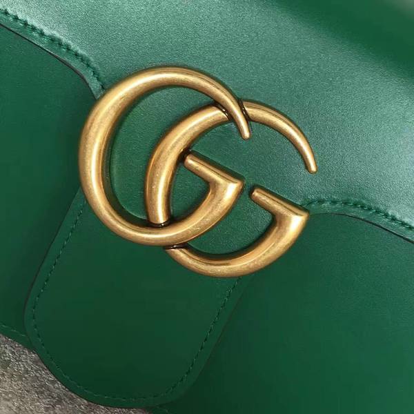 Gucci GG Original Marmont Leather Shoulder Bag 431384A Green