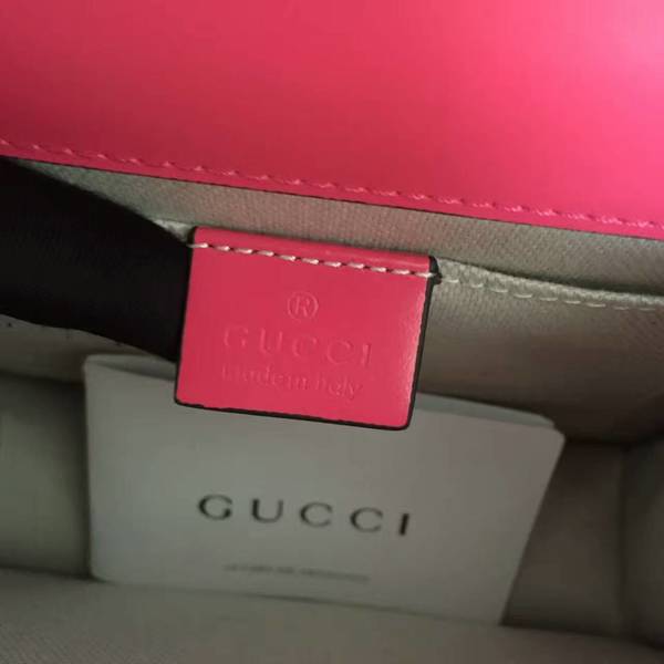 Gucci GG Original Marmont Leather Shoulder Bag 431384A Pink