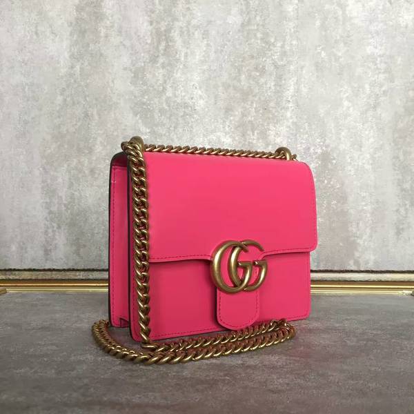 Gucci GG Original Marmont Leather Shoulder Bag 431384A Pink