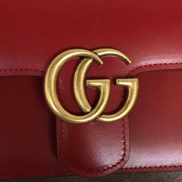 Gucci GG Original Marmont Leather Shoulder Bag 431384A Red