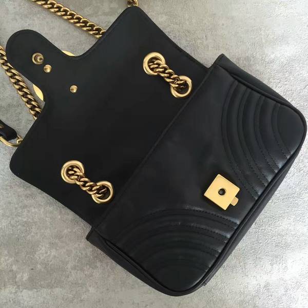 Gucci Now GG Marmont Mini Shoulder Bag 446744 Black