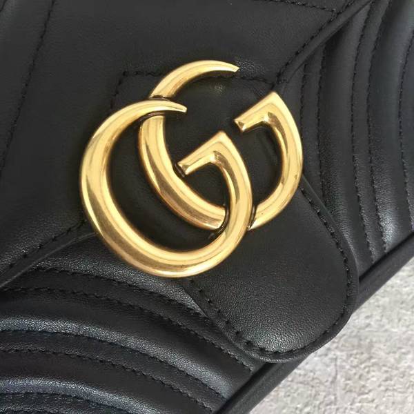 Gucci Now GG Marmont Mini Shoulder Bag 446744 Black