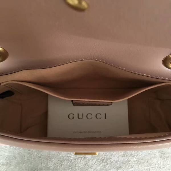 Gucci Now GG Marmont Mini Shoulder Bag 446744 Light Pink