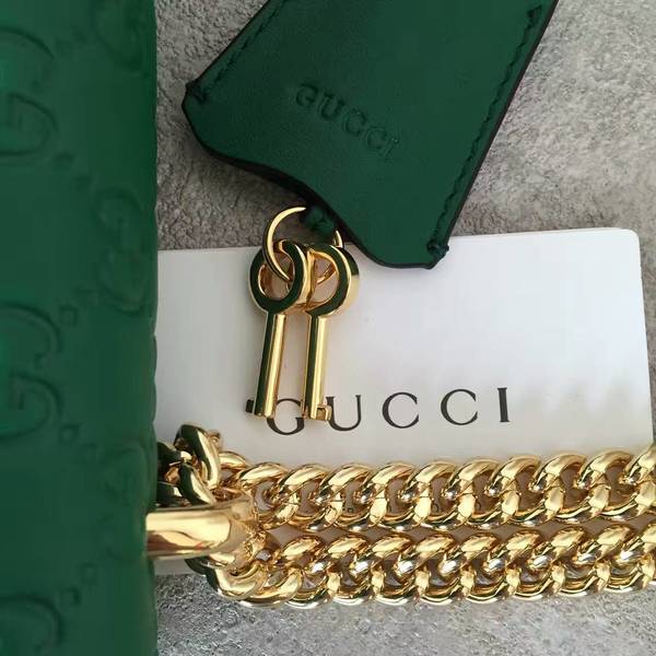 Gucci Padlock Series Gucci Signature Shoulder Bag 409486 Green