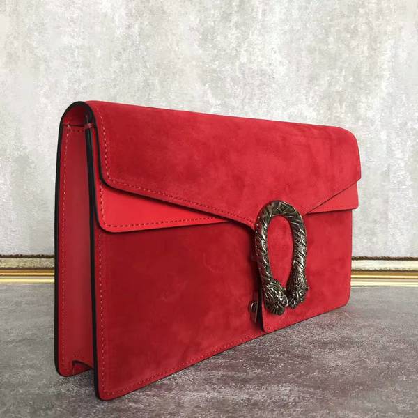 Gucci Dionysus Suede Leather Clutches 415155 Red