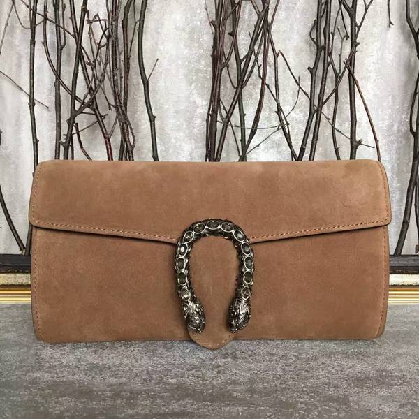 Gucci Dionysus Suede Leather Clutches 415160 Camel