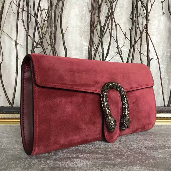 Gucci Dionysus Suede Leather Clutches 415160 Red