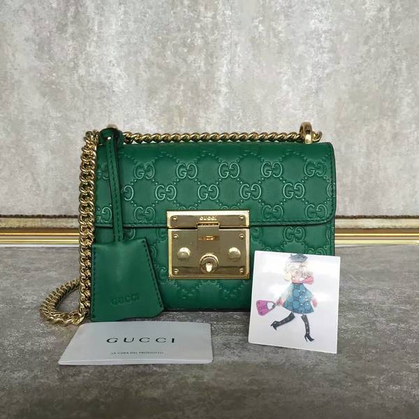 Gucci Padlock Gucci Signature Mini Shoulder Bag 409487A Green