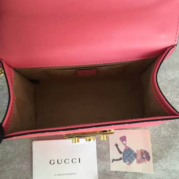 Gucci Padlock Gucci Signature Mini Shoulder Bag 409487A Pink