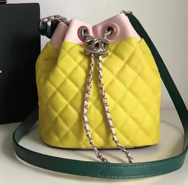 Chanel Hobo Bag Original Sheepskin Leather A95182 Yellow