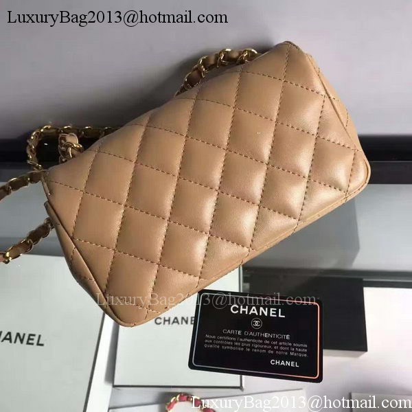 Chanel mini Classic Flap Bag Original Sheepskin A1116E Apricot